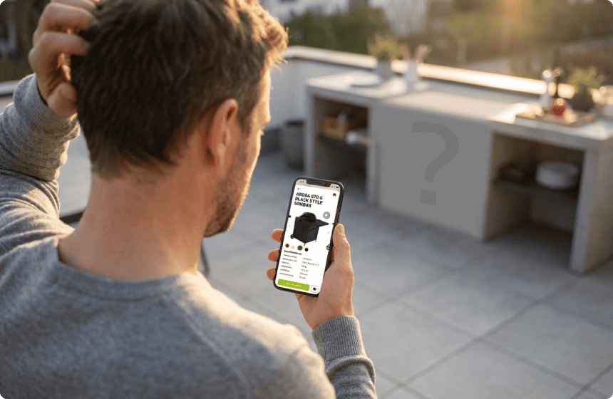 Grill product page without AR preview