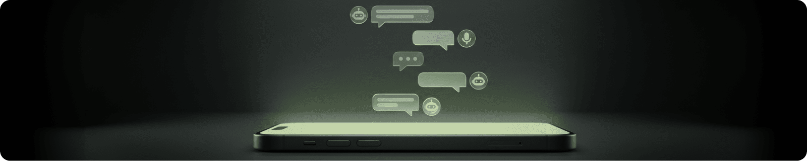 An illustration of a phone and chat apps that drive traffic